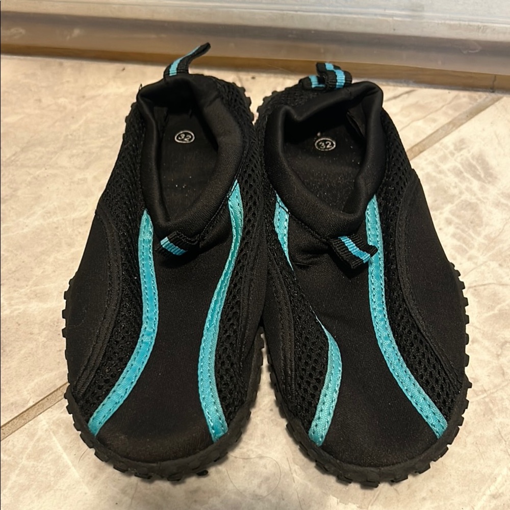 Black and Teal Water Shoes